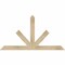 Ekena Millwork Saratoga Rough Sawn Timber Gable Bracket, Douglas Fir, 60"W x 32"H x 2"D x 4"F, 13/12 Pitch GBW060X32X0204SAR00RDF - alternate 1
